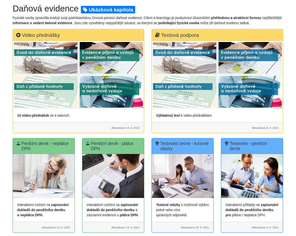 E-learning účetnictví a daní